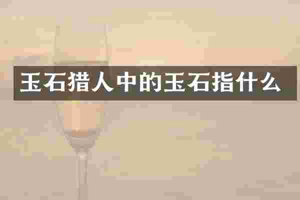 玉石猎人中的玉石指什么
