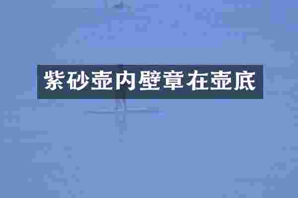 紫砂壶内壁章在壶底