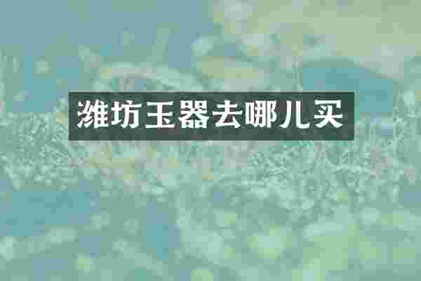 潍坊玉器去哪儿买