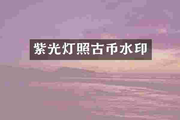 紫光灯照古币水印