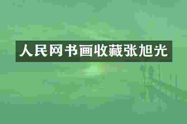 人民网书画收藏张旭光