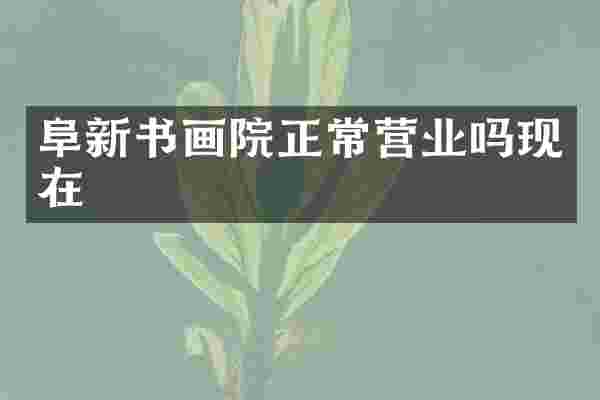 阜新书画院正常营业吗现在