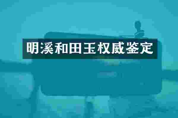 明溪和田玉权威鉴定