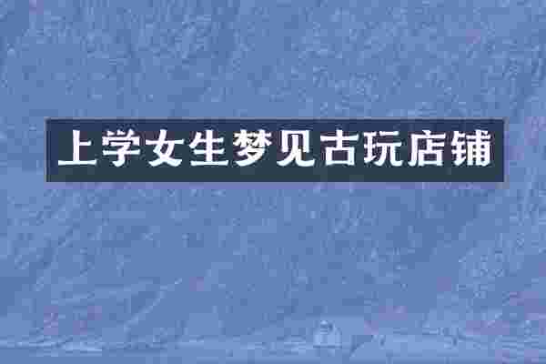 上学女生梦见古玩店铺