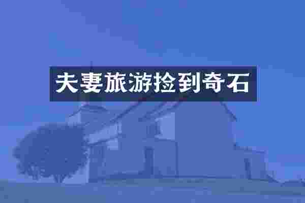 夫妻旅游捡到奇石