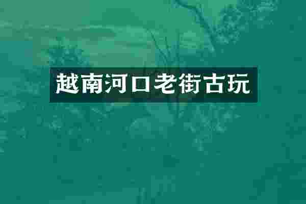 越南河口老街古玩