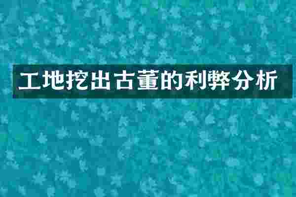 工地挖出古董的利弊分析