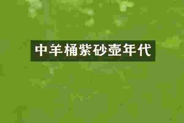 中羊桶紫砂壶年代