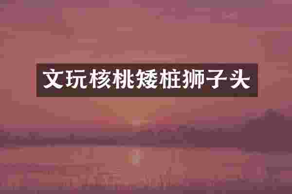 文玩核桃矮桩狮子头