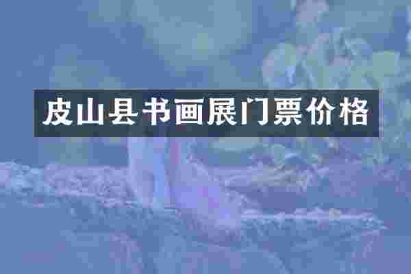 皮山县书画展门票价格