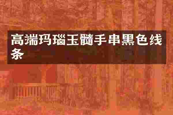 高端玛瑙玉髓手串黑色线条