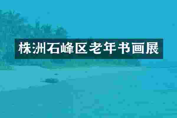 株洲石峰区老年书画展