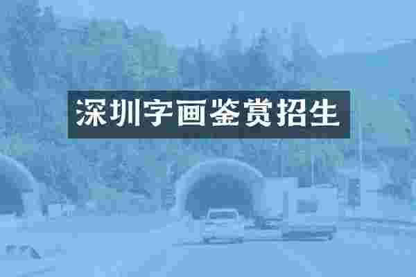 深圳字画鉴赏招生
