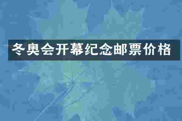 冬奥会开幕纪念邮票价格