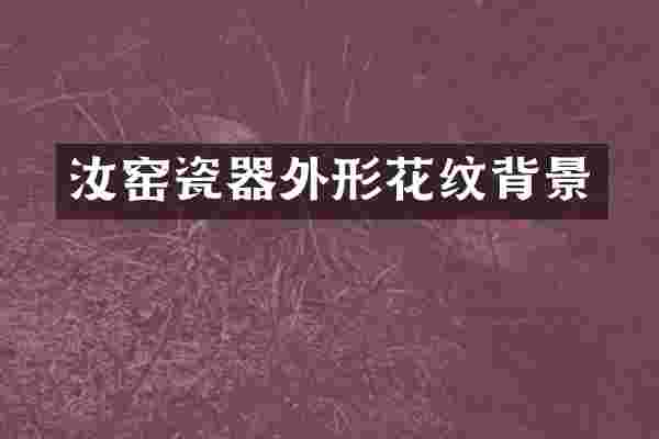 汝窑瓷器外形花纹背景