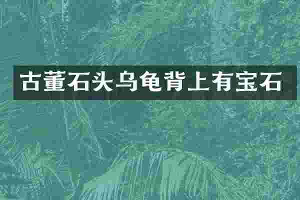 古董石头乌龟背上有宝石