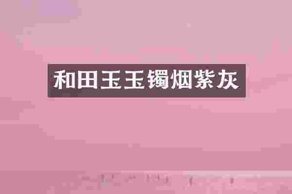 和田玉玉镯烟紫灰