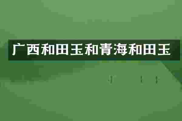 广西和田玉和青海和田玉