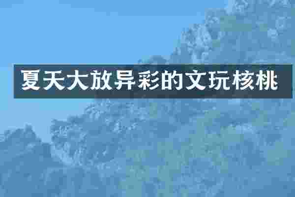 夏天大放异彩的文玩核桃