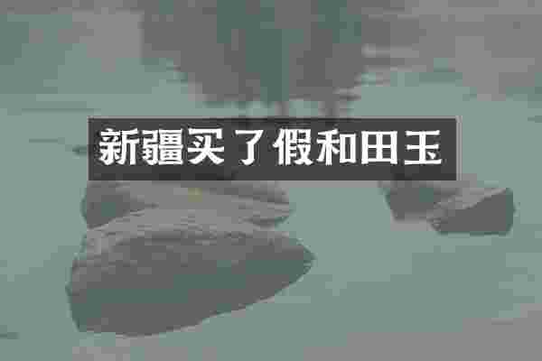 新疆买了假和田玉