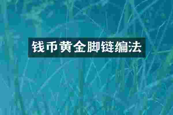 钱币黄金脚链编法