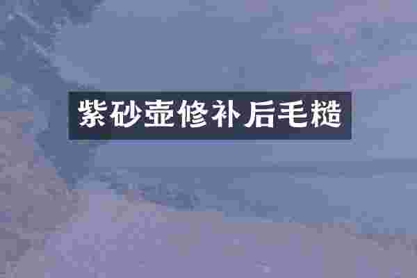 紫砂壶修补后毛糙