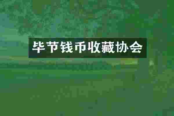 毕节钱币收藏协会