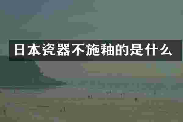 日本瓷器不施釉的是什么