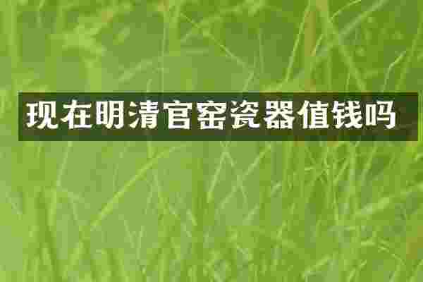 现在明清官窑瓷器值钱吗