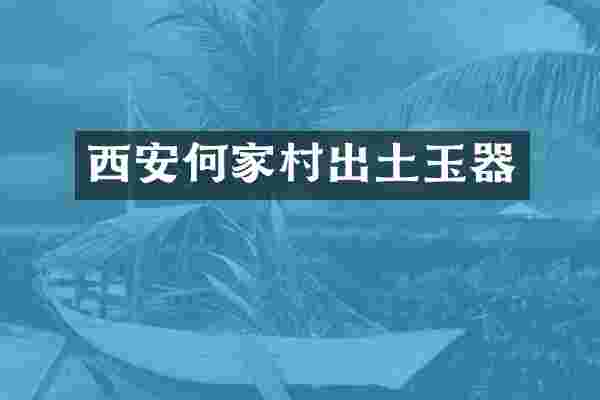 西安何家村出土玉器