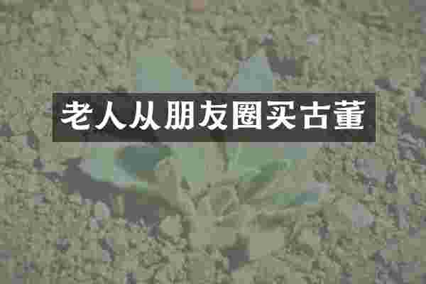 老人从朋友圈买古董