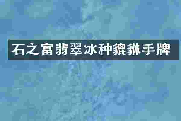 石之富翡翠冰种貔貅手牌