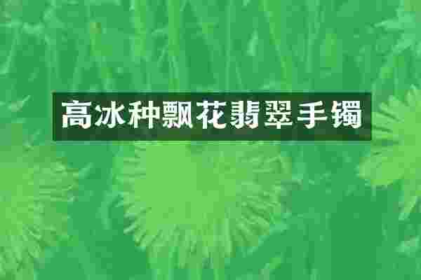 高冰种飘花翡翠手镯