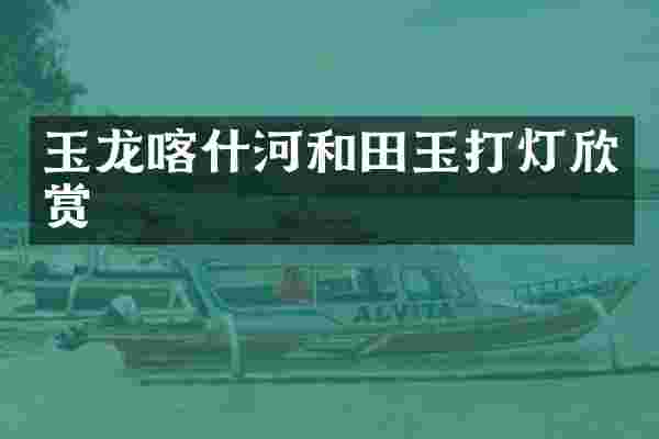 玉龙喀什河和田玉打灯欣赏
