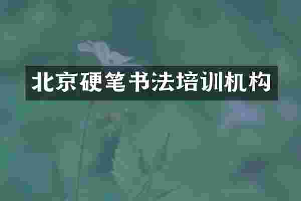 北京硬笔书法培训机构
