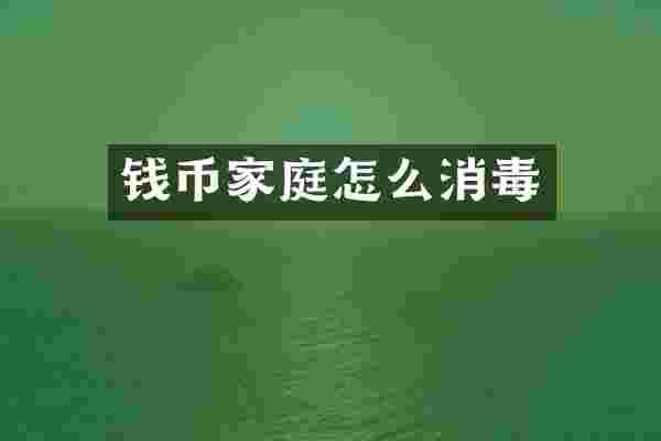 钱币家庭怎么消毒