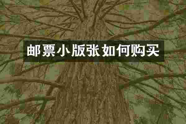 邮票小版张如何购买