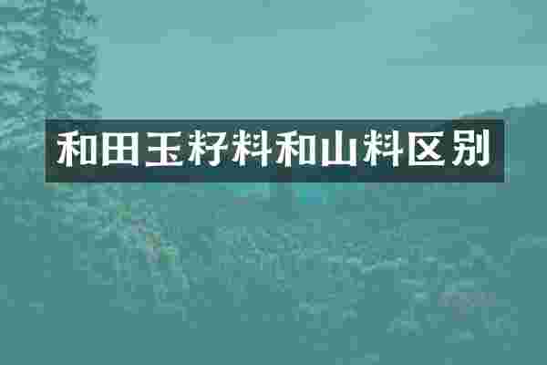 和田玉籽料和山料区别