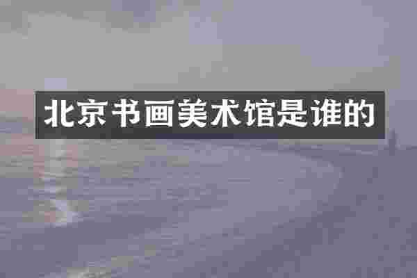 北京书画美术馆是谁的