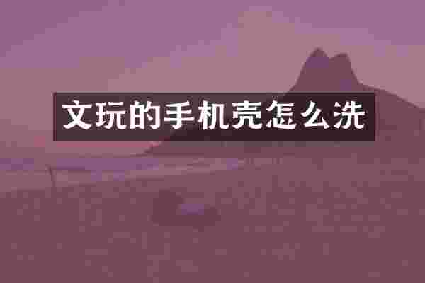 文玩的手机壳怎么洗