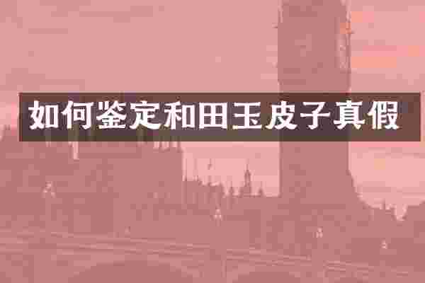 如何鉴定和田玉皮子真假