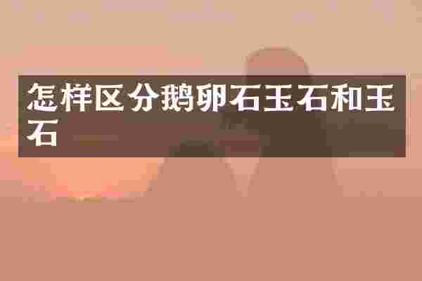 怎样区分鹅卵石玉石和玉石