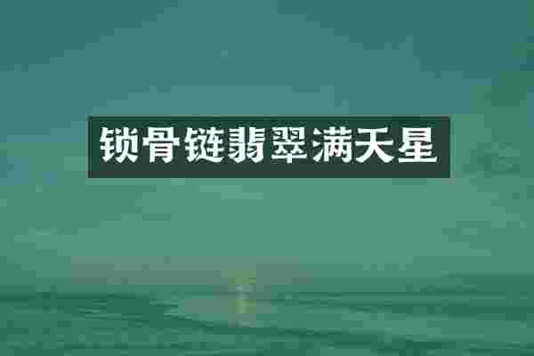 锁骨链翡翠满天星