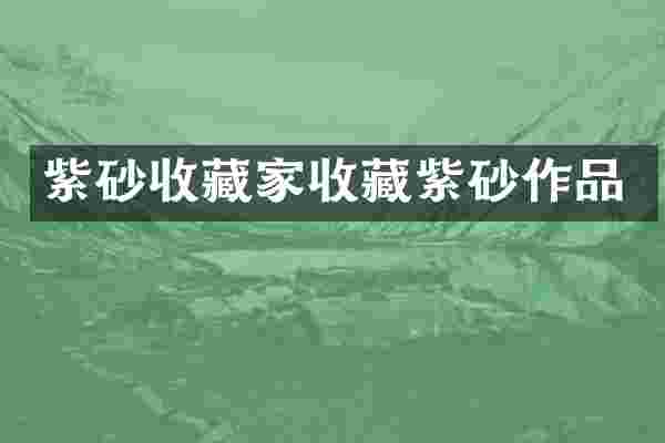 紫砂收藏家收藏紫砂作品
