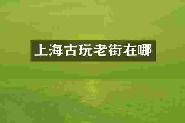 上海古玩老街在哪