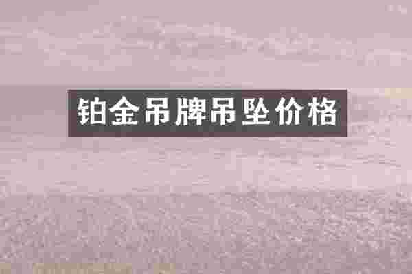 铂金吊牌吊坠价格