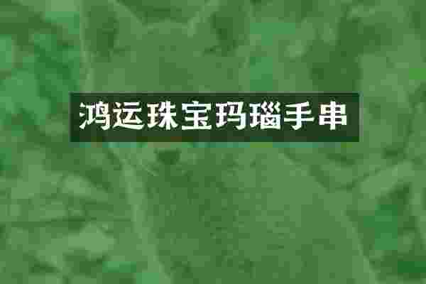 鸿运珠宝玛瑙手串