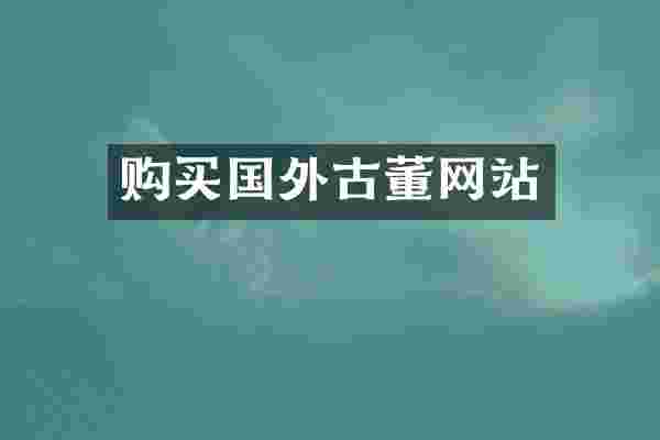 购买国外古董网站