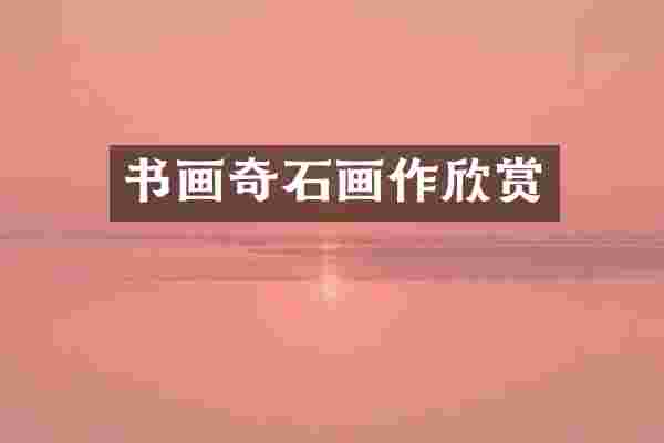 书画奇石画作欣赏