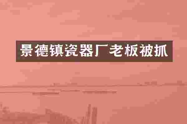 景德镇瓷器厂老板被抓